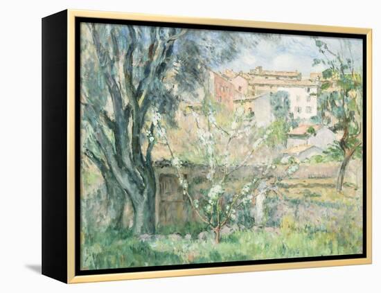 The Artist's Garden in Cannet, Le Jardin de L'Artiste au Cannet, 1931-Henri Lebasque-Framed Premier Image Canvas