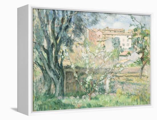 The Artist's Garden in Cannet, Le Jardin de L'Artiste au Cannet, 1931-Henri Lebasque-Framed Premier Image Canvas