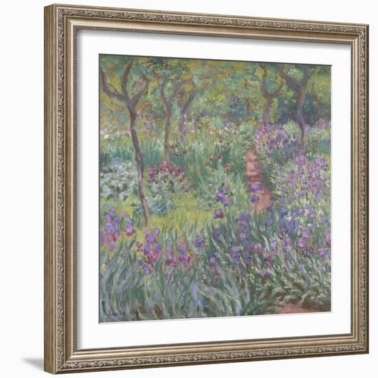 The Artist’S Garden in Giverny, 1900-Claude Monet-Framed Giclee Print