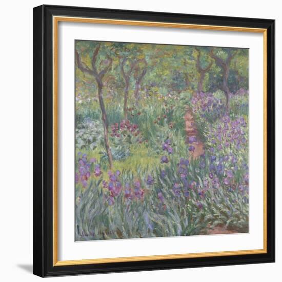 The Artist’S Garden in Giverny, 1900-Claude Monet-Framed Giclee Print