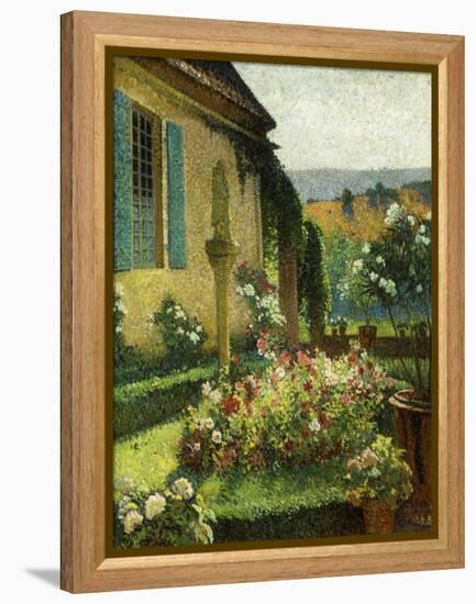 The Artist's Garden, Le Jardin de L'Artiste-Henri Martin-Framed Premier Image Canvas