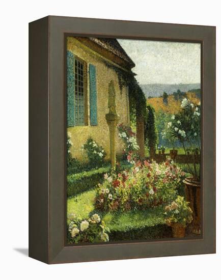 The Artist's Garden, Le Jardin de L'Artiste-Henri Martin-Framed Premier Image Canvas