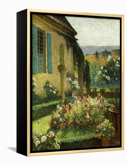 The Artist's Garden, Le Jardin de L'Artiste-Henri Martin-Framed Premier Image Canvas