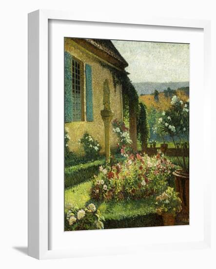 The Artist's Garden, Le Jardin de L'Artiste-Henri Martin-Framed Giclee Print