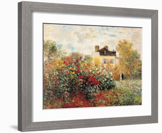 The Artist's Garden-Claude Monet-Framed Art Print