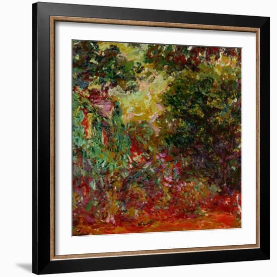 The Artist's House at Giverny, Seen from the Rose Garden, 1922-1924-Claude Monet-Framed Giclee Print