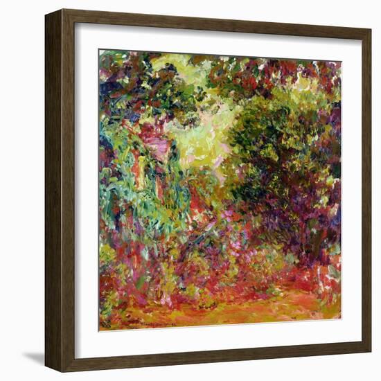 The Artist's House from the Rose Garden, 1922-24-Claude Monet-Framed Giclee Print