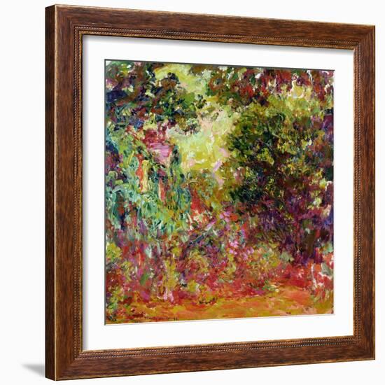 The Artist's House from the Rose Garden, 1922-24-Claude Monet-Framed Giclee Print