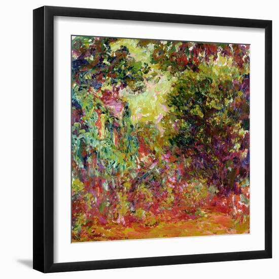 The Artist's House from the Rose Garden, 1922-24-Claude Monet-Framed Giclee Print