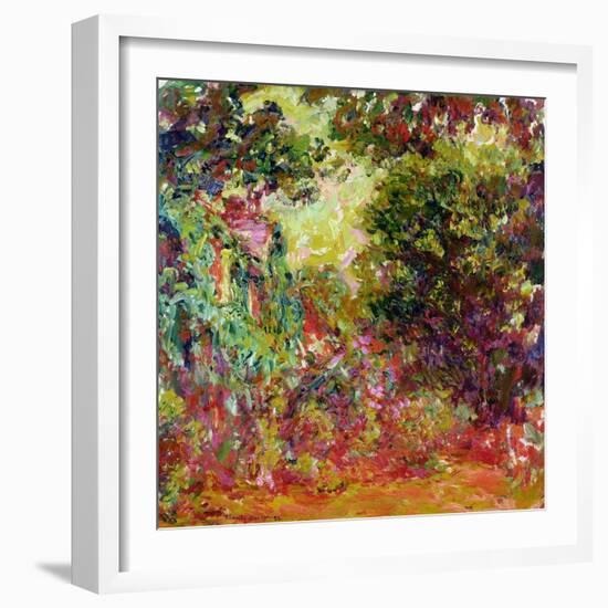 The Artist's House from the Rose Garden, 1922-24-Claude Monet-Framed Giclee Print