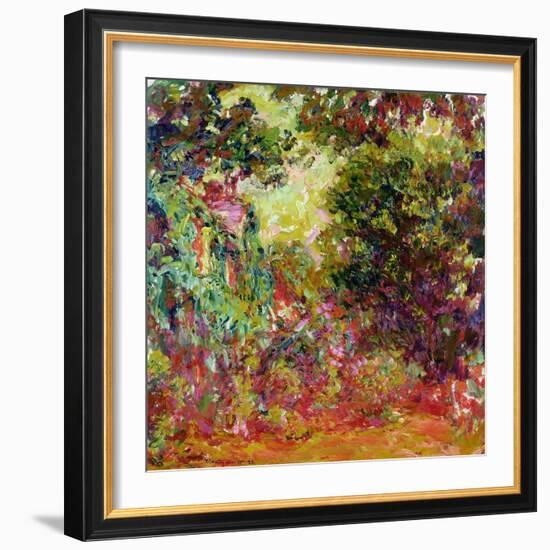 The Artist's House from the Rose Garden, 1922-24-Claude Monet-Framed Giclee Print