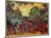 The Artist's House from the Rose Garden, 1922-24-Claude Monet-Mounted Giclee Print