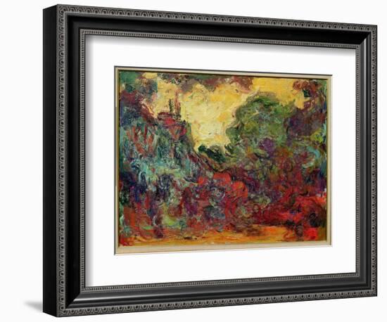 The Artist's House from the Rose Garden, 1922-24-Claude Monet-Framed Giclee Print