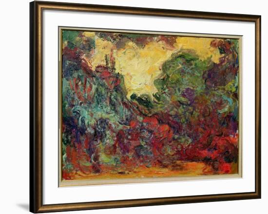 The Artist's House from the Rose Garden, 1922-24-Claude Monet-Framed Giclee Print