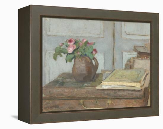 The Artist's Paint Box and Moss Roses, 1898-Edouard Vuillard-Framed Premier Image Canvas