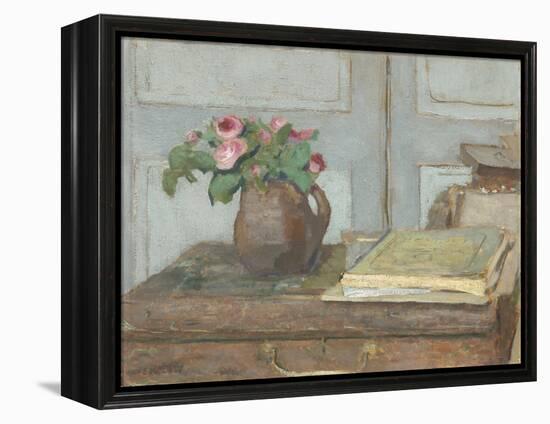 The Artist's Paint Box and Moss Roses, 1898-Edouard Vuillard-Framed Premier Image Canvas