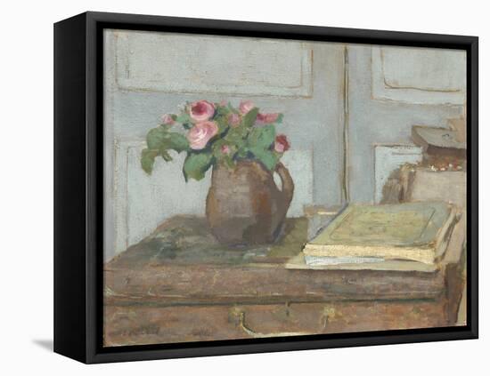 The Artist's Paint Box and Moss Roses, 1898-Edouard Vuillard-Framed Premier Image Canvas