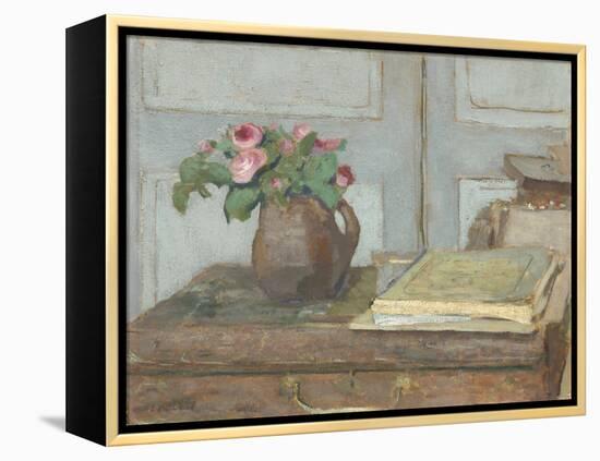 The Artist's Paint Box and Moss Roses, 1898-Edouard Vuillard-Framed Premier Image Canvas