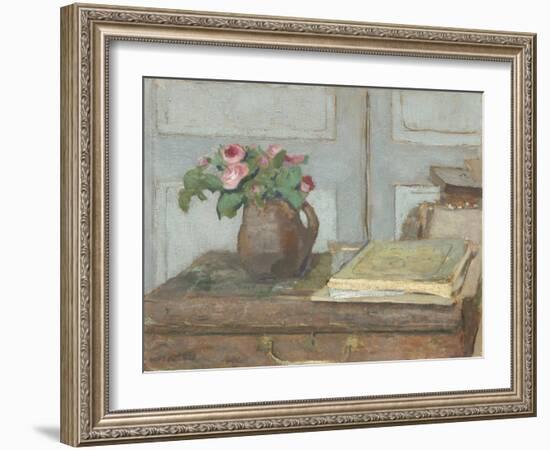 The Artist's Paint Box and Moss Roses, 1898-Edouard Vuillard-Framed Giclee Print