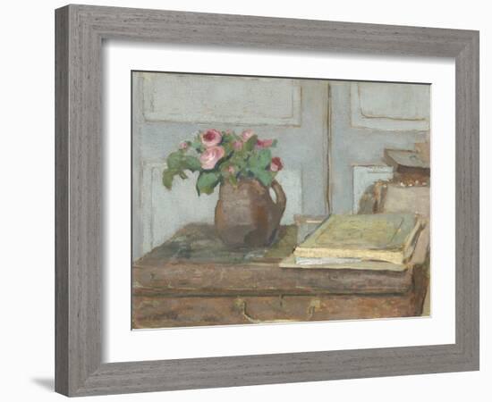 The Artist's Paint Box and Moss Roses, 1898-Edouard Vuillard-Framed Giclee Print