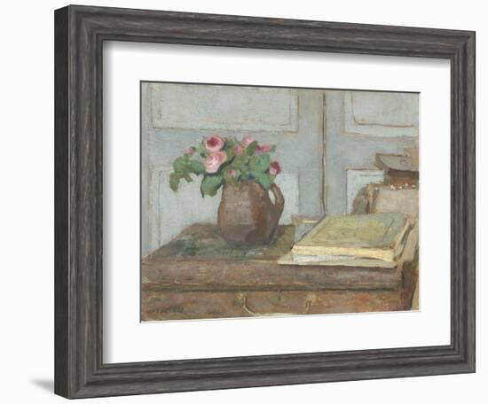 The Artist's Paint Box and Moss Roses, 1898-Edouard Vuillard-Framed Giclee Print