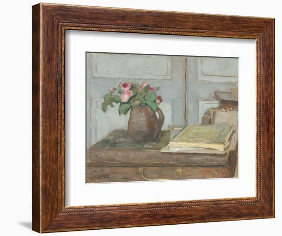 The Artist's Paint Box and Moss Roses, 1898-Edouard Vuillard-Framed Giclee Print