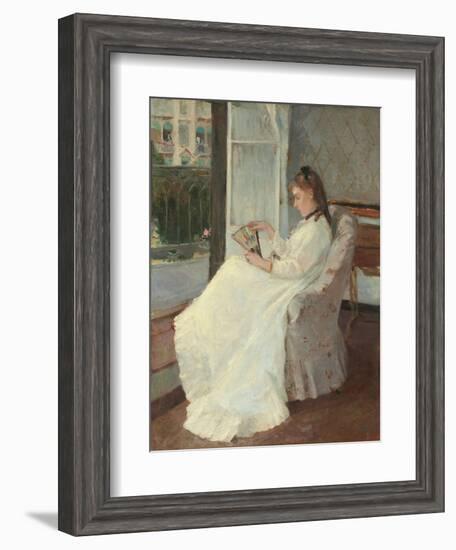 The Artist's Sister at a Window, 1869-Berthe Morisot-Framed Giclee Print