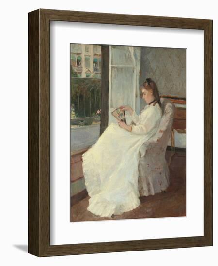 The Artist's Sister at a Window, 1869-Berthe Morisot-Framed Giclee Print