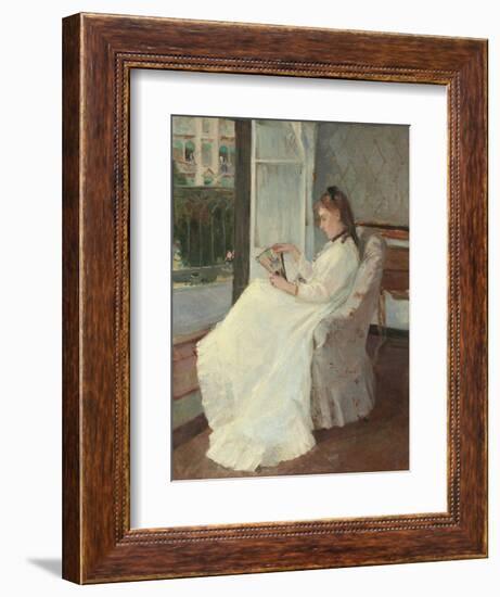 The Artist's Sister at a Window, 1869-Berthe Morisot-Framed Giclee Print