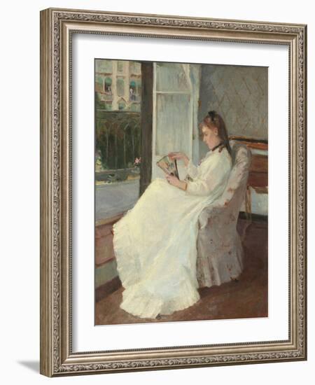 The Artist's Sister at a Window, 1869-Berthe Morisot-Framed Giclee Print