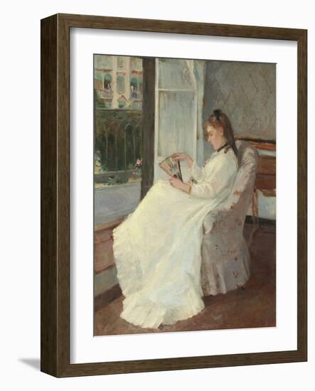 The Artist's Sister at a Window, 1869-Berthe Morisot-Framed Giclee Print