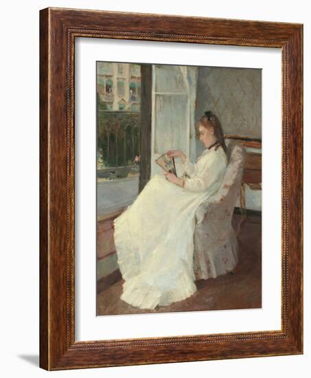 The Artist's Sister at a Window, 1869-Berthe Morisot-Framed Giclee Print