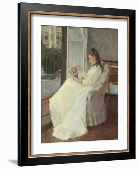 The Artist's Sister at a Window, 1869-Berthe Morisot-Framed Giclee Print