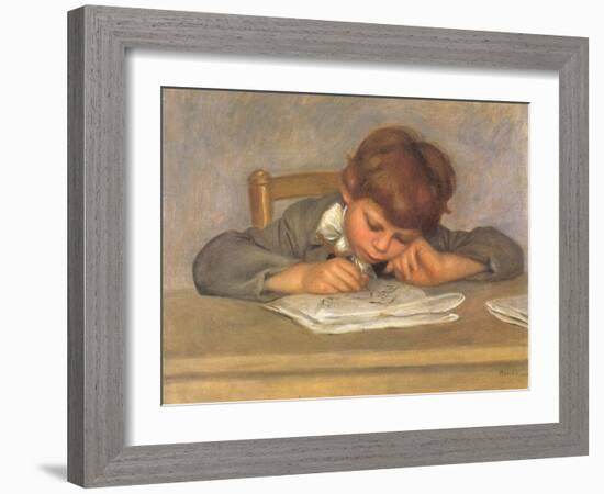 The Artist's Son Jean Drawing, 1901-Pierre-Auguste Renoir-Framed Giclee Print