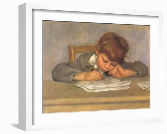 The Artist's Son Jean Drawing, 1901-Pierre-Auguste Renoir-Framed Giclee Print