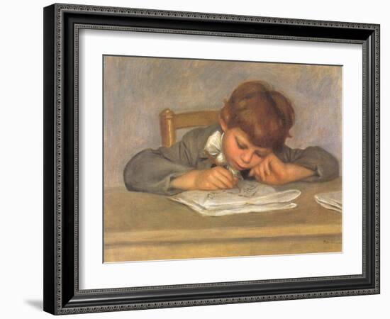 The Artist's Son Jean Drawing, 1901-Pierre-Auguste Renoir-Framed Giclee Print