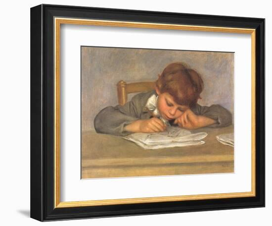 The Artist's Son Jean Drawing, 1901-Pierre-Auguste Renoir-Framed Giclee Print