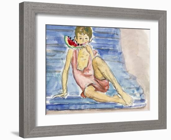 The Artist's Son-Henri Lebasque-Framed Giclee Print