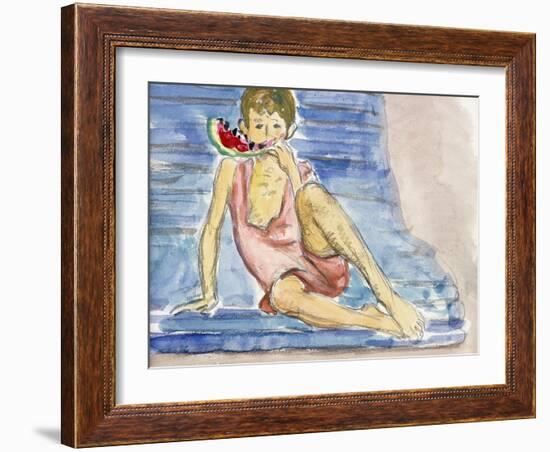 The Artist's Son-Henri Lebasque-Framed Giclee Print