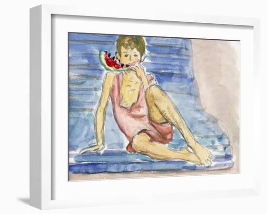 The Artist's Son-Henri Lebasque-Framed Giclee Print