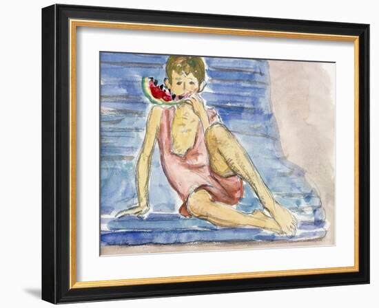 The Artist's Son-Henri Lebasque-Framed Giclee Print