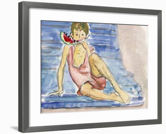 The Artist's Son-Henri Lebasque-Framed Giclee Print