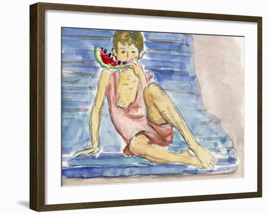 The Artist's Son-Henri Lebasque-Framed Giclee Print