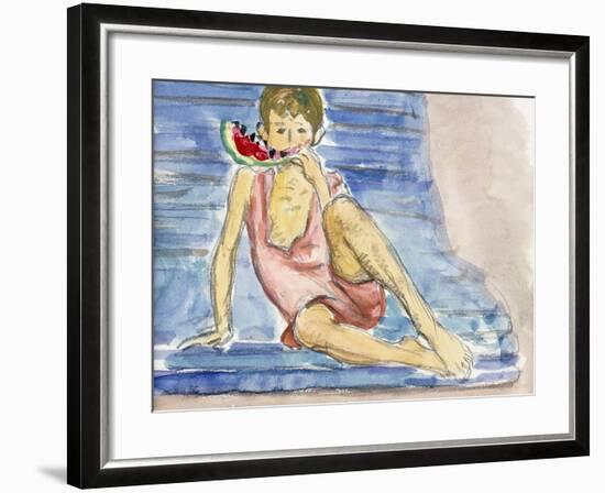 The Artist's Son-Henri Lebasque-Framed Giclee Print