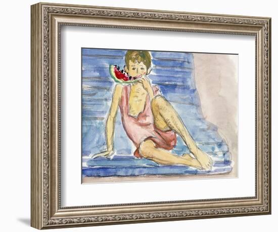 The Artist's Son-Henri Lebasque-Framed Giclee Print