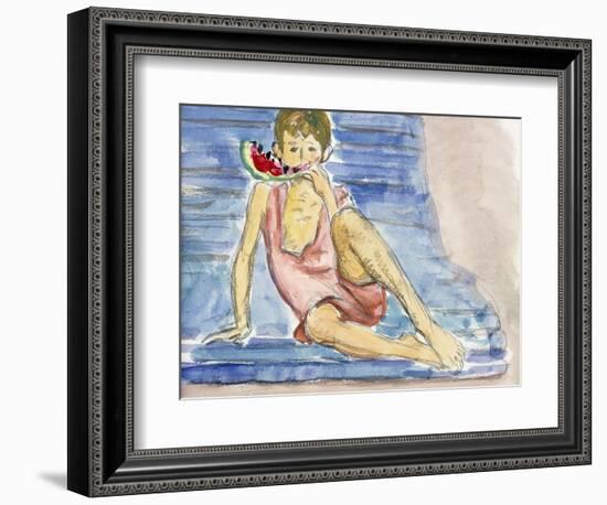 The Artist's Son-Henri Lebasque-Framed Giclee Print