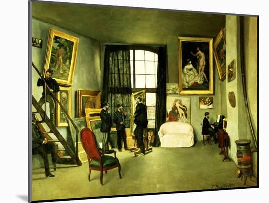 The Artist's Studio, 1870-Frederic Bazille-Mounted Giclee Print