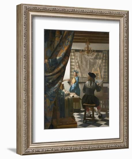 The Artist's Studio, C.1665-66-Johannes Vermeer-Framed Giclee Print