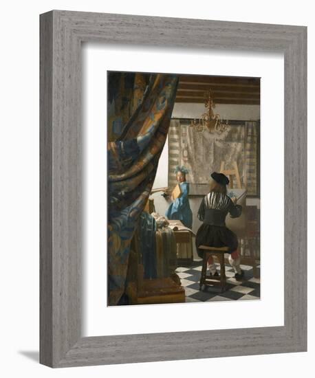 The Artist's Studio, C.1665-66-Johannes Vermeer-Framed Giclee Print