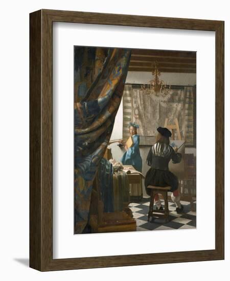 The Artist's Studio, C.1665-66-Johannes Vermeer-Framed Giclee Print